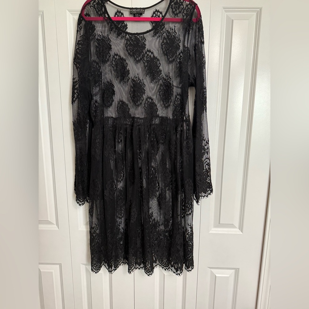 Black Lace Baby Doll dress 3X